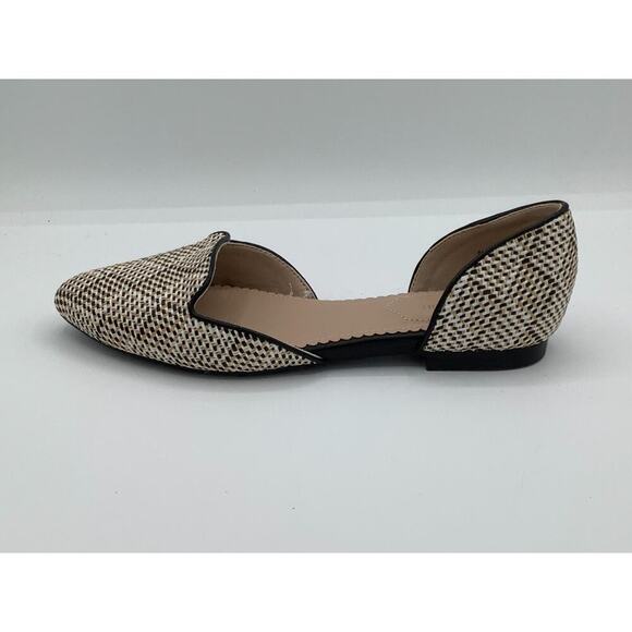 Isaac Mizrahi New York Size 8.5 Slides Woven Brown White Black Chic EUC - Picture 7 of 8